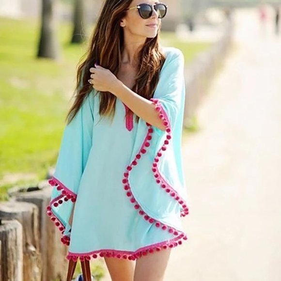 Sexy Short Beach dress Beach Cover up Chiffon - Picture 2 of 6